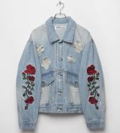 The Fact Rose Denim Blouson[LEJ223] *ブルー×レッド*