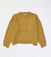 DAMEGE CABLE KNIT *マスタード*