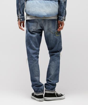 Remake regular straight denim pants