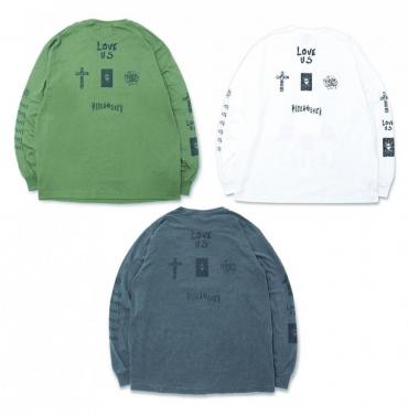 LOVE US L/S TEE *アーミーグリーン*