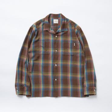 RAYON CHECK SHIRT *ブラウンチェック*