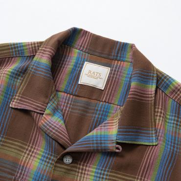 RAYON CHECK SHIRT *ブラウンチェック*