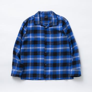 COTTON RAYON CHECK SHIRT *ブルーチェック*