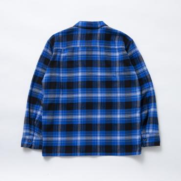 COTTON RAYON CHECK SHIRT *ブルーチェック*