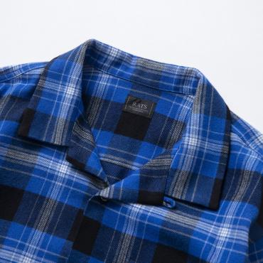 COTTON RAYON CHECK SHIRT *ブルーチェック*