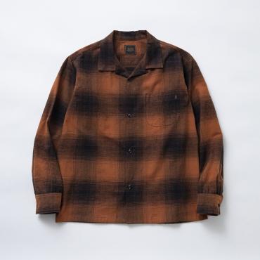 COTTON OMBRE CHECK SHIRT *ブラウンチェック*