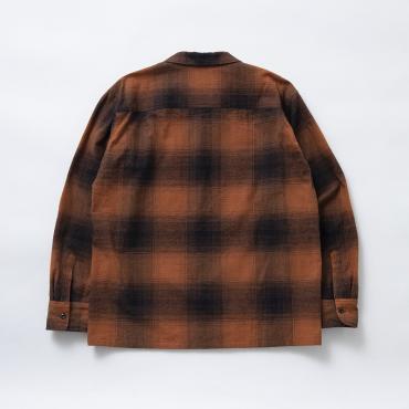 COTTON OMBRE CHECK SHIRT *ブラウンチェック*