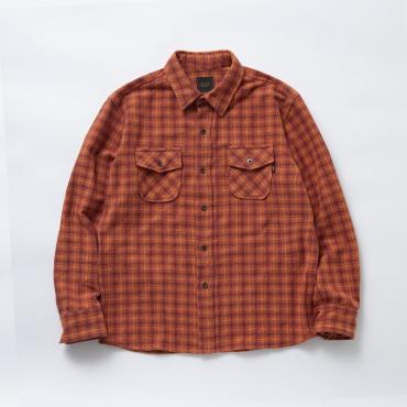 AMUNDSEN CHECK SHIRT *バーガンディー*