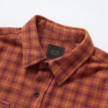 AMUNDSEN CHECK SHIRT *バーガンディー*