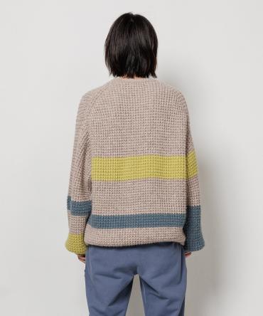 MULTI STRIPE SWEATER *ベージュ*