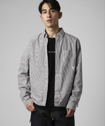 Icon stripe coaches shirt *ブラック*