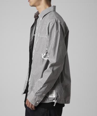 Icon stripe coaches shirt *ブラック*