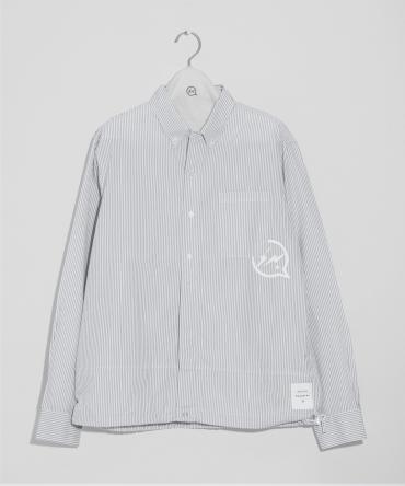 Icon stripe coaches shirt *グレー*