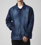 Denim like nylon coaches jacket *ダークインディゴ*