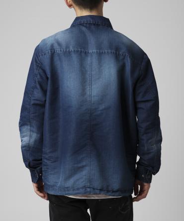 Denim like nylon coaches jacket *ダークインディゴ*