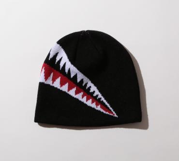 BxH SHARK TEEHT BEANIE CAP *ブラックxレッドxホワイト*