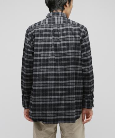 Big flannel shirts *ブラック*