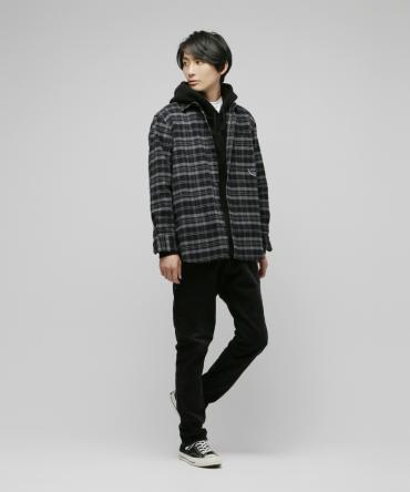 Big flannel shirts *ブラック*