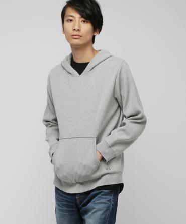 Milano rib hoodie *ライトグレー*