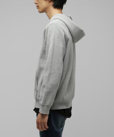 Milano rib hoodie *ライトグレー*