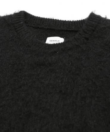 Mohair knit tops  *ブラック*