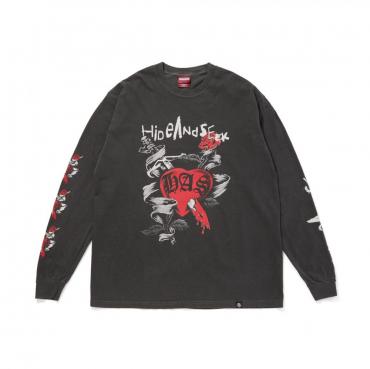 Heart And Dagger L/S Tee *ダークグレーフロント*