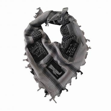 Bizarre pach Shemagh scarf *Black×Gray*