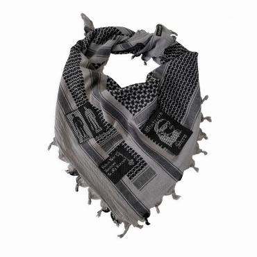 Bizarre pach Shemagh scarf *Black×Gray*