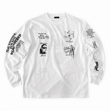 Bizarre Long sleeve tee *White/Black*