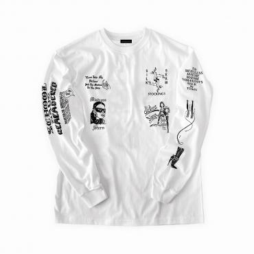 Bizarre Long sleeve tee *White/Black*