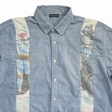 Resize Chambray shirt *Lighat blue/プリントあり*