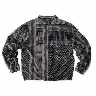 Shemagh scarf Drizzler jacket *Black×GRAY*