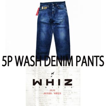 5P WASH DENIM PANTS