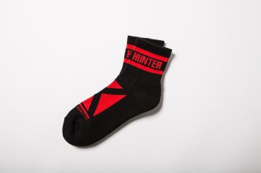 BxH SQUARE LOGO SOX *ブラック/レッド*