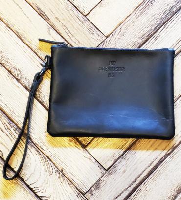 Leather Clutch Bag(M)   *ブラック*