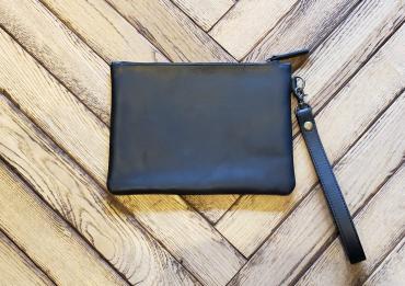 Leather Clutch Bag(M)   *ブラック*