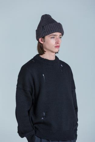 VICTIM×CA4LA / RIB KNIT CAP *ブラック*