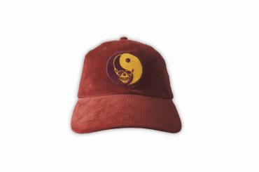 Skull yin yang Corduroy cap  *レッド*