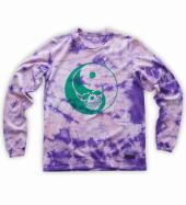 Skull yin yang Long-sleeve tee   *パープル/グリーン*