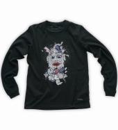 Catoon chainsaw massacre Long-sleeve tee   *ブラック*