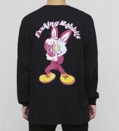 Masked Rabbit Long sleeve T-shirt [ FRC594 ]*ブラック*