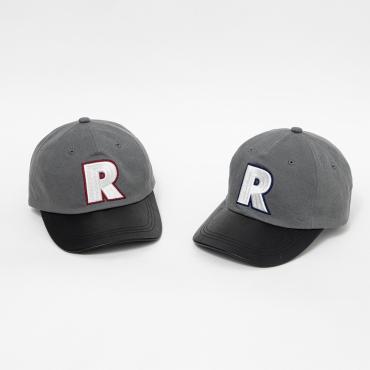 HORSE LEATHER COMBI CAP / RED