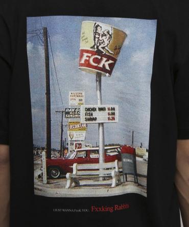 ”FCK” Back print T-shirt [ FRC339 ] *ブラック*