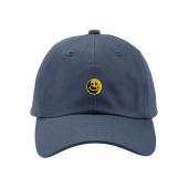 Yin and yang smile embroidery low cap *ストーンブルー*