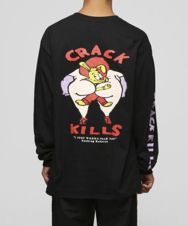 CRACK KILLS Longsleeve T-shirt [ FRC247 ] *ブラック*