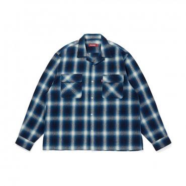Ombre Check L/S Shirt(25aw) *ブルー*