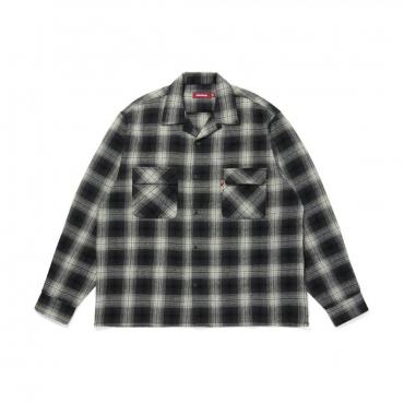 Ombre Check L/S Shirt(25aw) *ブラック*