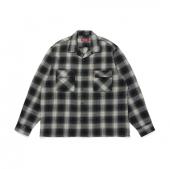 Ombre Check L/S Shirt(25aw) *ブラック*
