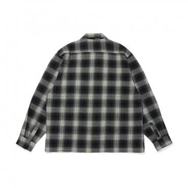 Ombre Check L/S Shirt(25aw) *ブラック*