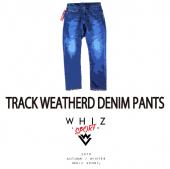 TRACK WEATHERD DENIM PANTS